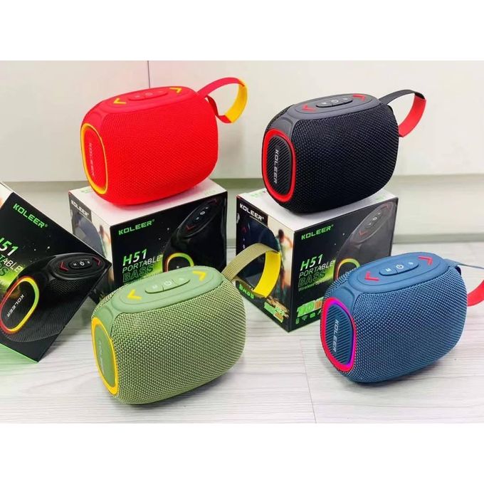 KOLEER H51 Portable Bluetooth Speaker – High-Power Wireless Outdoor Subwoofer with TF Card, USB, FM Radio, TWS | Speakers for PC, Speakers Bluetooth