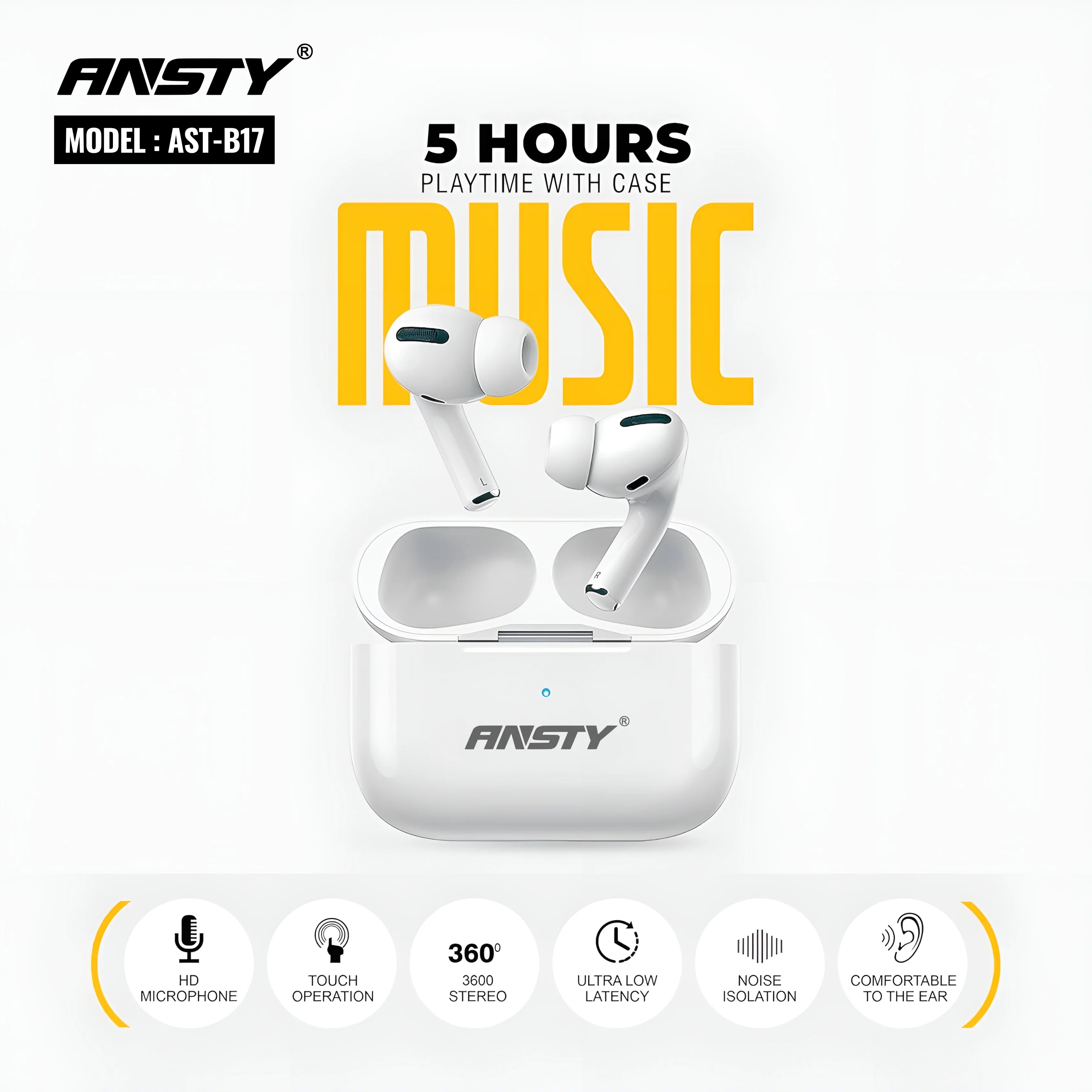 ANSTY AST-B17 Air TWS Earbuds