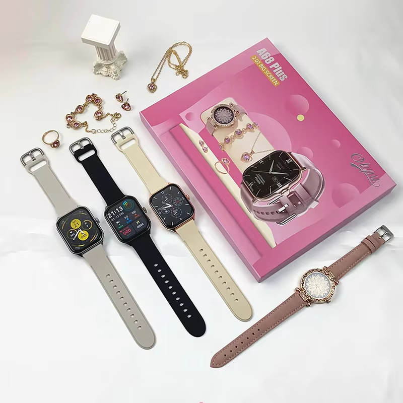 2026 Smart Watch A68 Plus Lady Girl Smart Watch Suit Gift Box Packaging for Women Best gift ever.